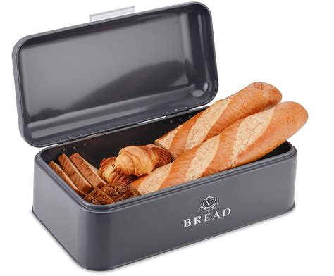 large metal bread box|stackable bread box.